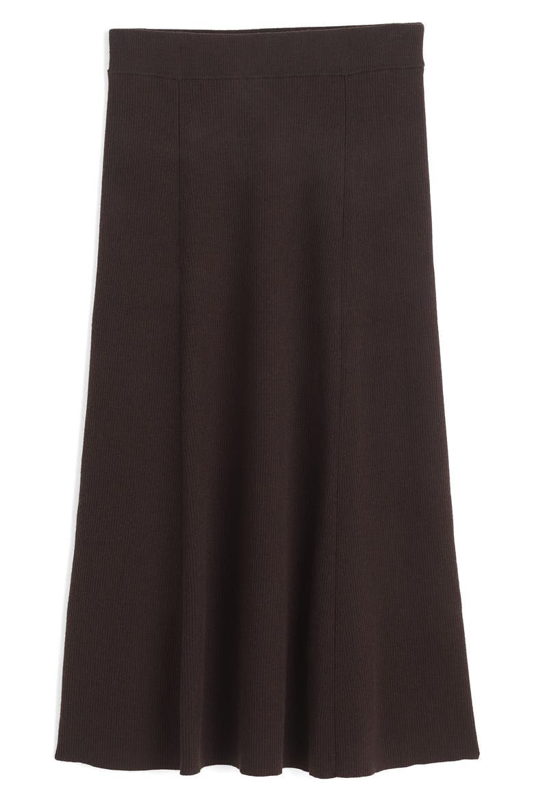 Merino Wool Blend Maxi Skirt, Alternate, color, MOLASSES