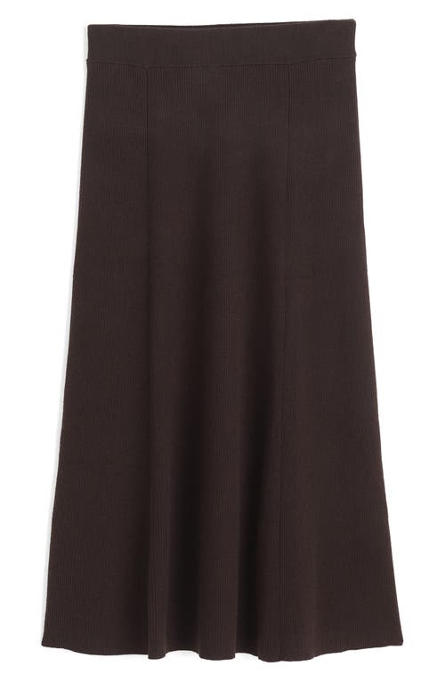 Madewell Merino Wool Blend Maxi Skirt In Brown