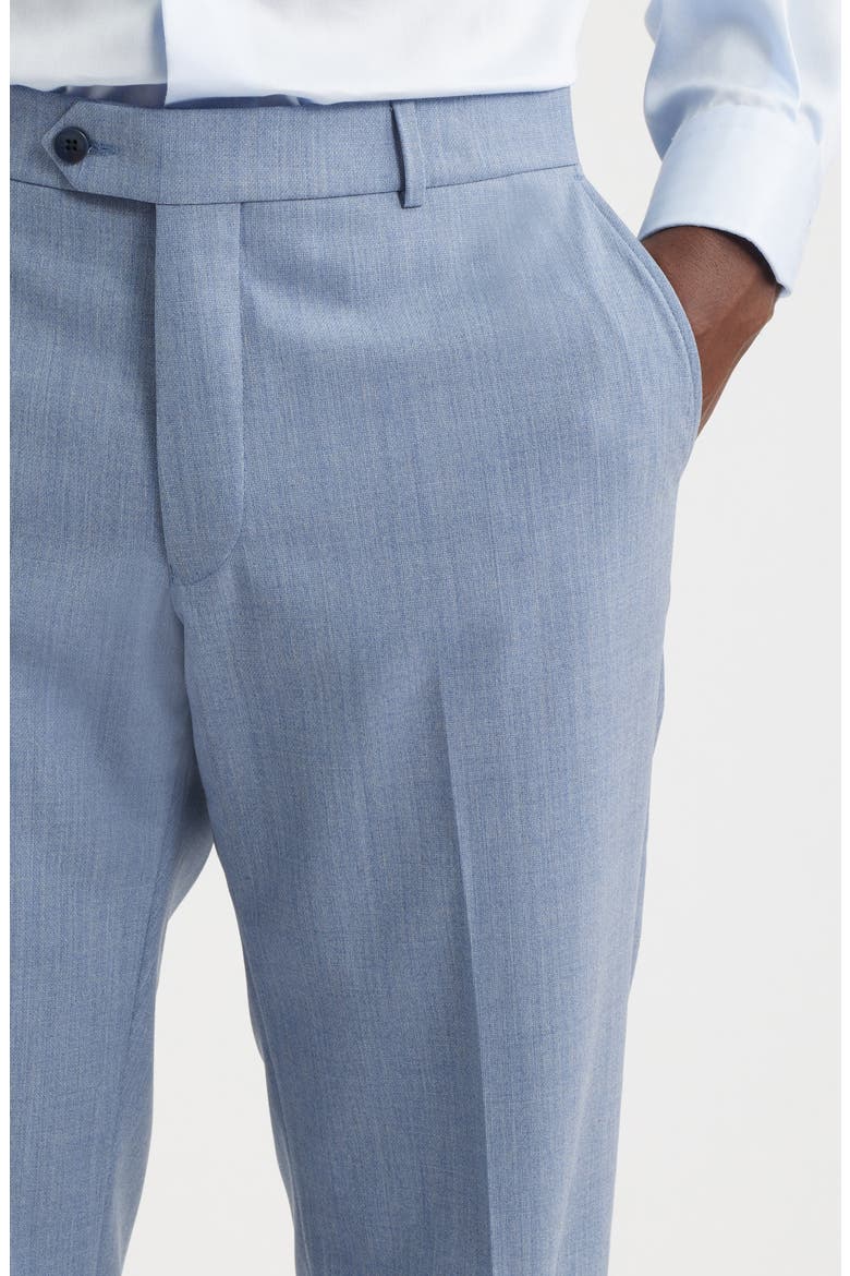 Lightweight Flat Front Mesh Weave Wool Dress Pants, Alternate, color, BLUE MIX