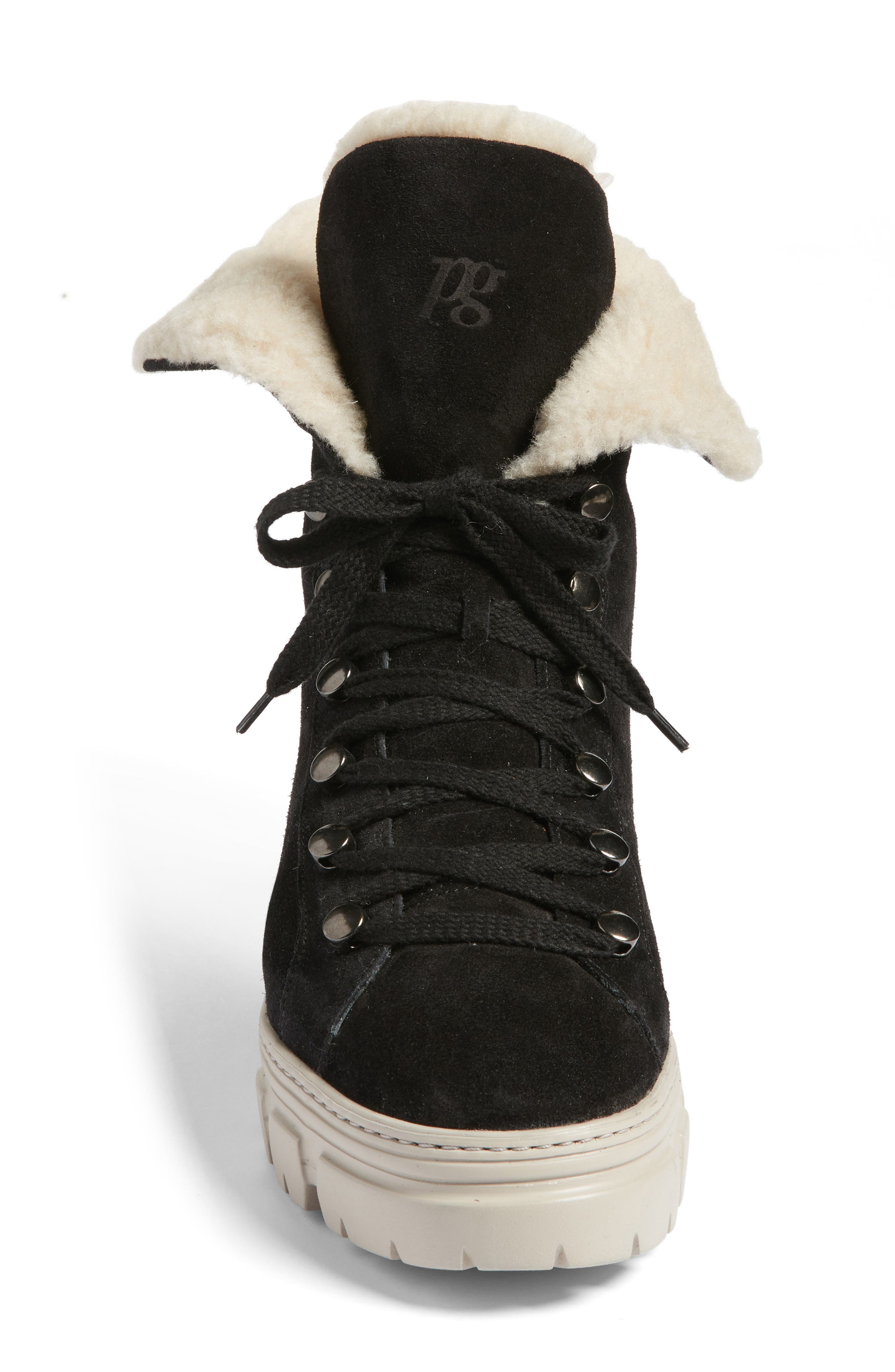 Paul Green Karla Lace-Up Wool Bootie, Alternate, color, 