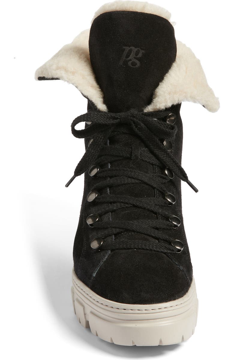 Paul Green Karla Lace-Up Wool Bootie, Alternate, color,