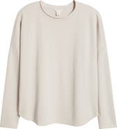 Caslon® Roll Crewneck Terry Sweatshirt