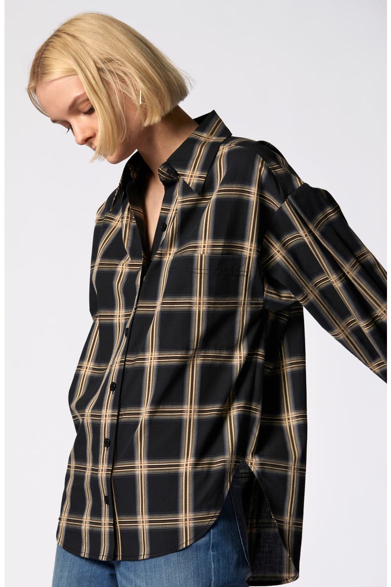 Sergine Plaid Shirt, Alternate, color, TRUE BLACK MULTI