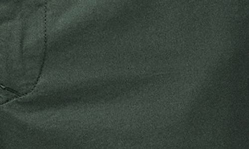 Mango Drawstring Straight Leg Poplin Pants In Dark Green
