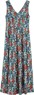 Seasalt Cornwall Polmanter Sleeveless Organic Cotton Jersey Maxi Dress