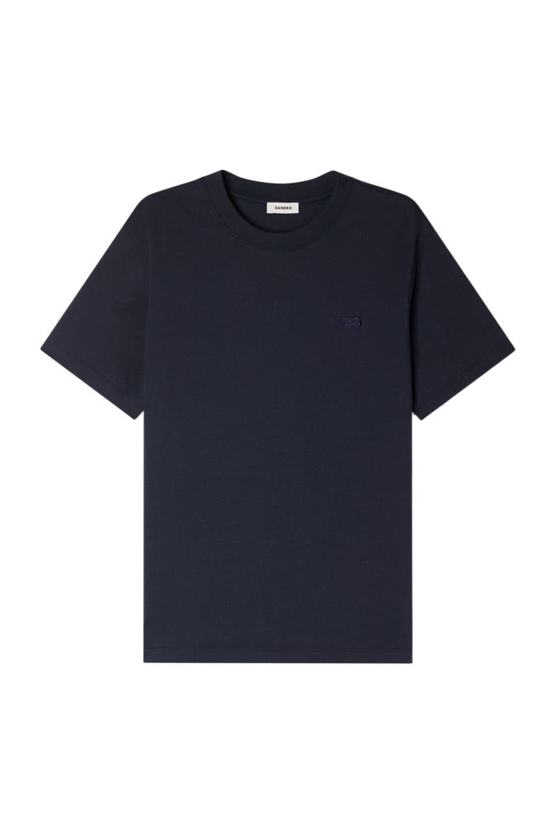 T-shirt with double S patch, Alternate, color, Navy blue