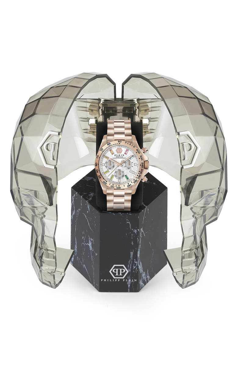 PHILIPP PLEIN SPORT Street Couture Crystal Bracelet Watch, 40mm, Alternate, color, Ip Rosegold