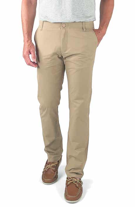 Straight Leg Stretch Cotton Blend Chino Pants