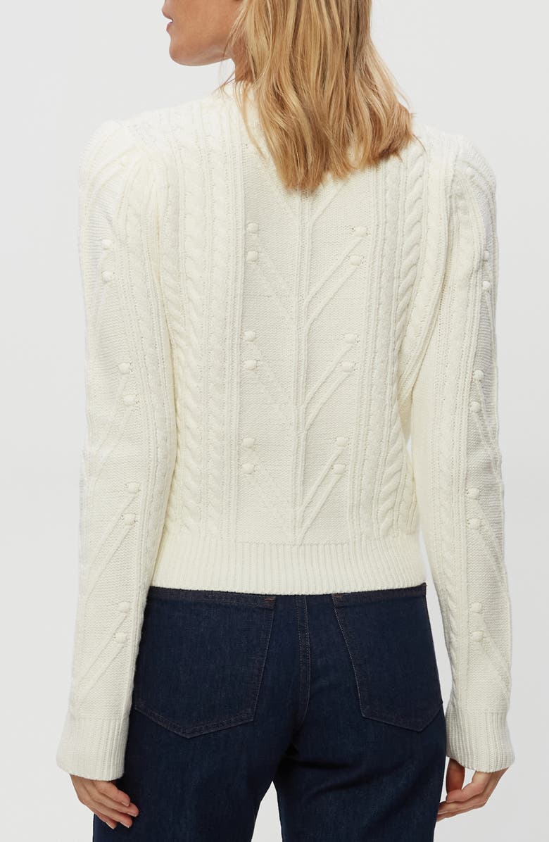 Michael Stars Pia Puff Shoulder Cable Stitch Sweater, Alternate, color,