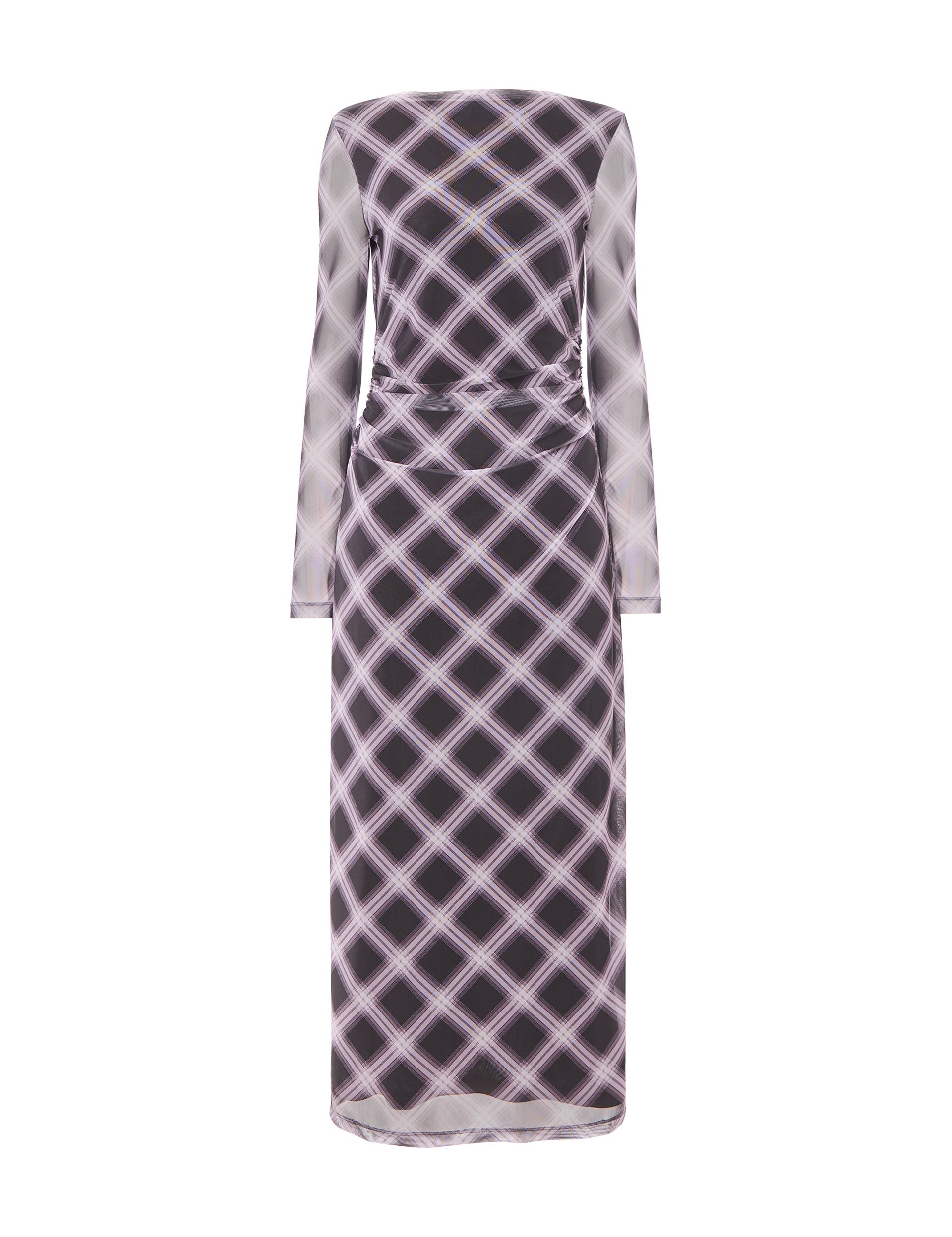 Check Mesh Dress - image 2