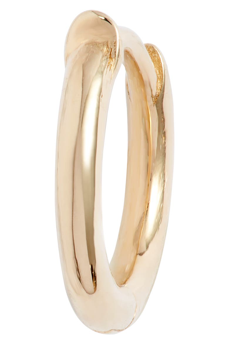 Pavé Diamond Huggie Hoop Earring, Alternate, color, YELLOW GOLD/ DIAMOND