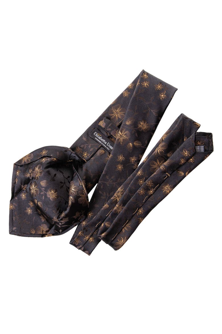 Silvio - Silk Jacquard Tie for Men, Alternate, color, Black
