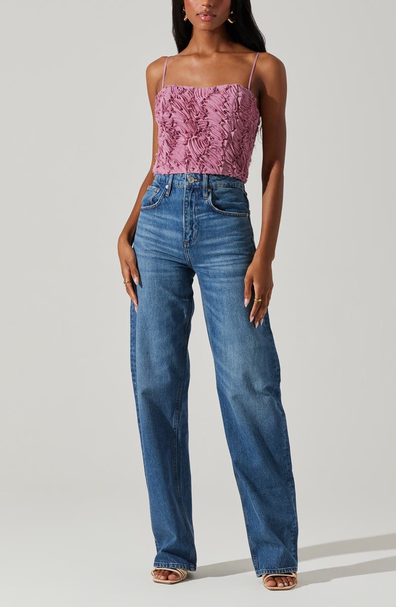 ASTR the Label Kalinda Textured Crop Camisole, Alternate, color, Mauve