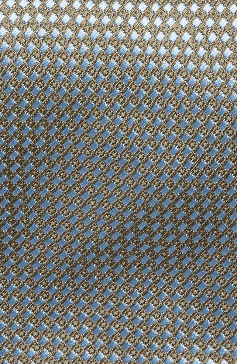 Canali Neat Silk Tie, Alternate, color, Green