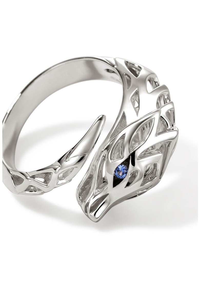 Naga Bypass Ring, Alternate, color, SILVER