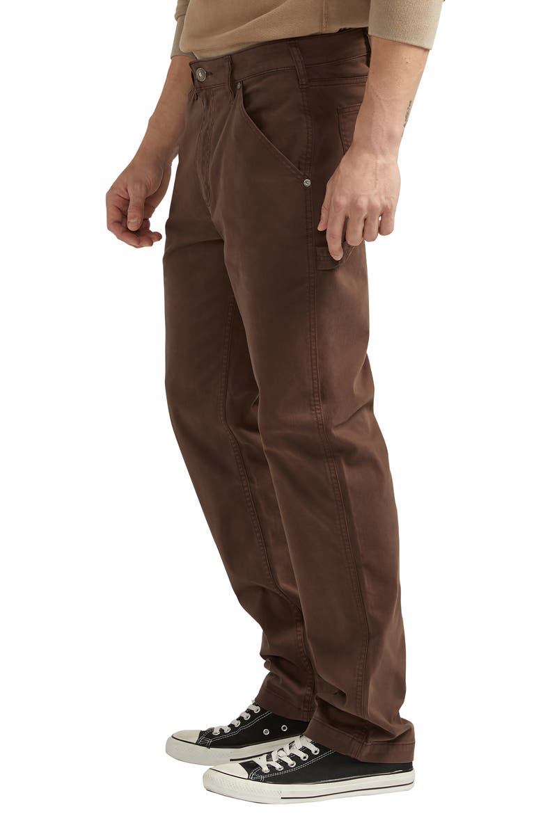 Silver Jeans Co. Relaxed Fit Twill Painter Pants, Alternate, color, Coffee