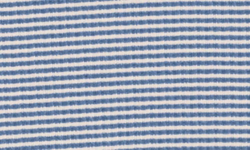 Maniere Manière Button Stripe Footie In Blue