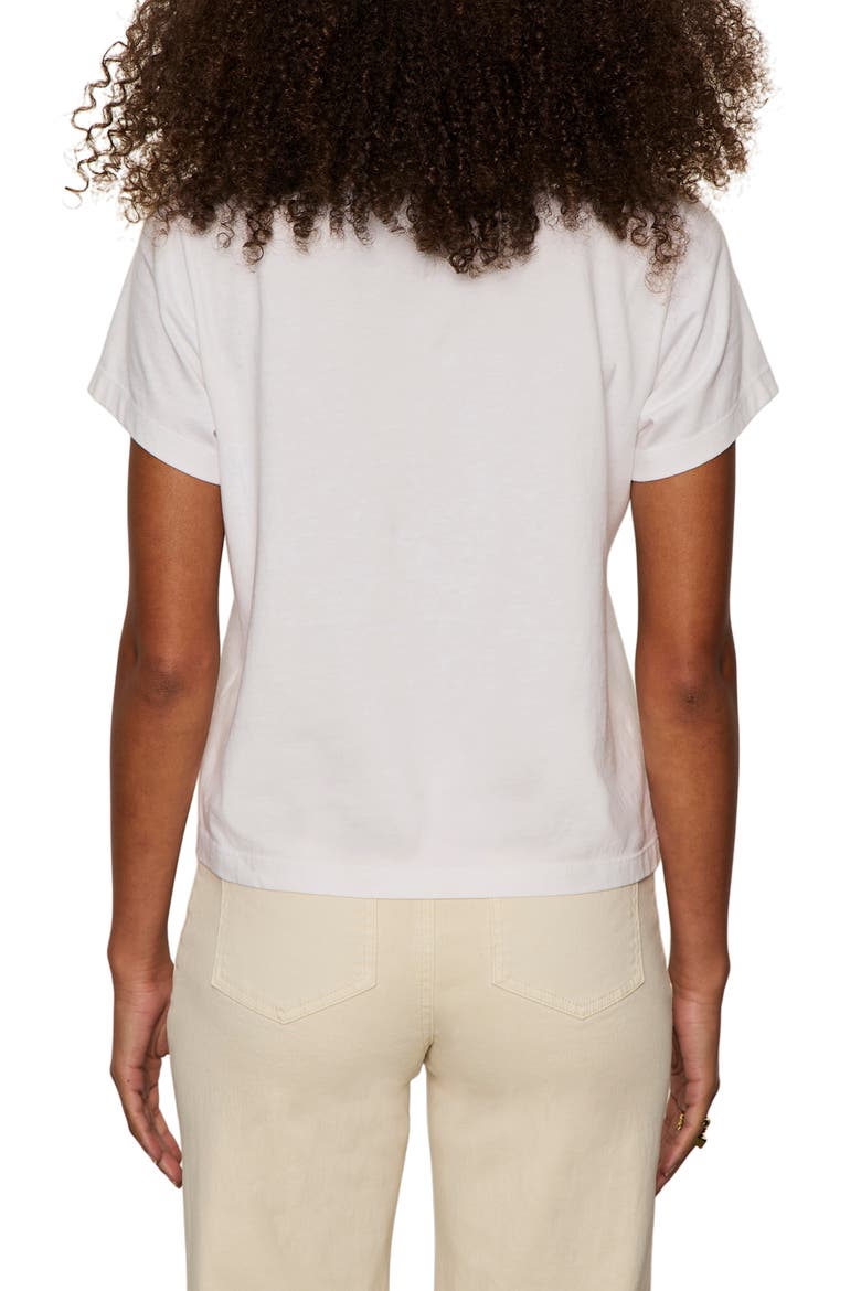Organic Cotton T-Shirt, Alternate, color, WHITE/ CHERRY LACQUER