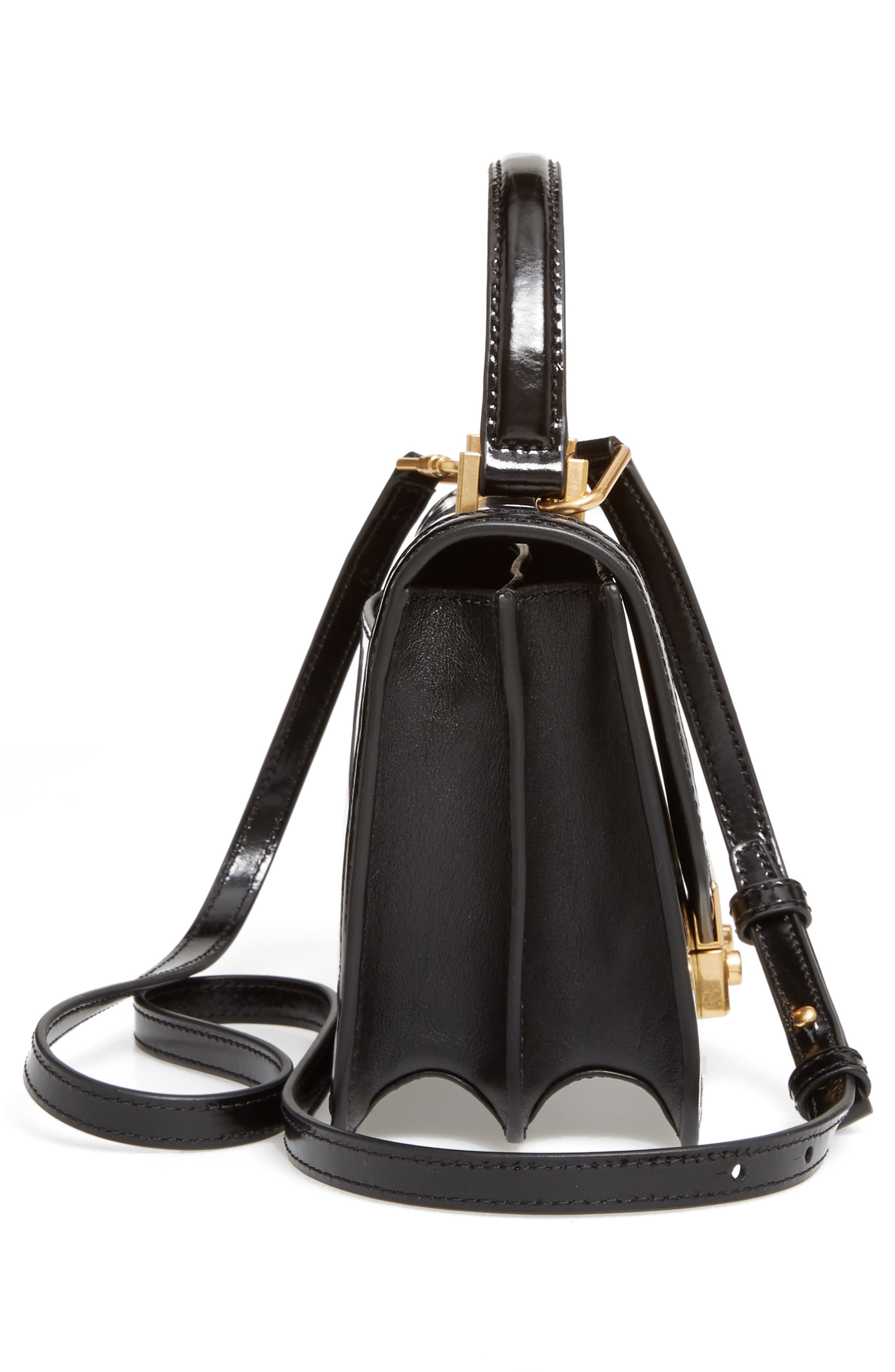 Tory Burch Mini Juliette Leather Top Handle Satchel, Alternate, color, 