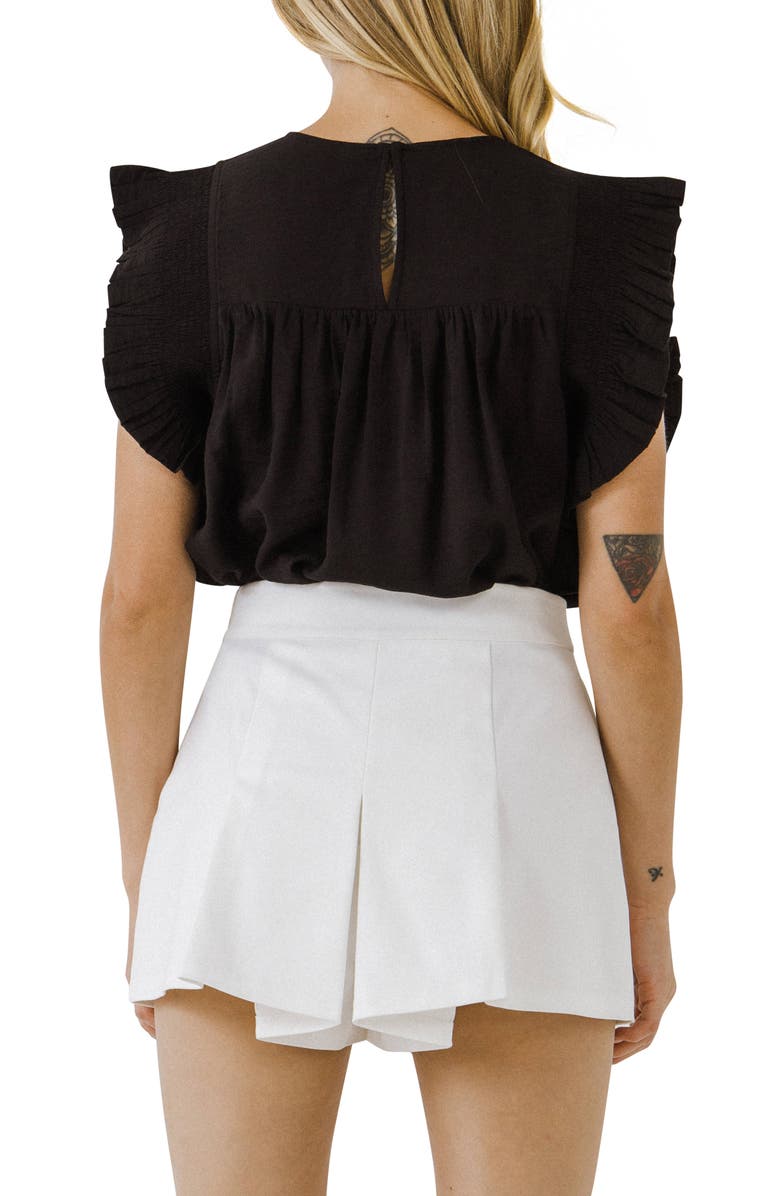 English Factory Ruffle Detail Top, Alternate, color, 