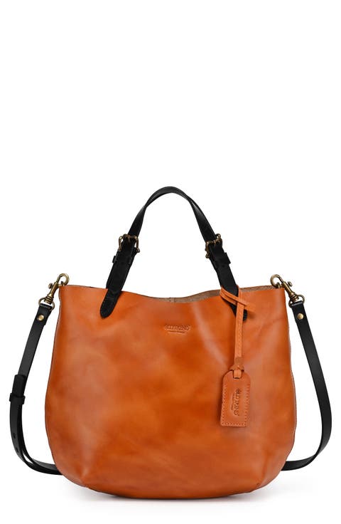 Dip Dye Leather Mini Tote