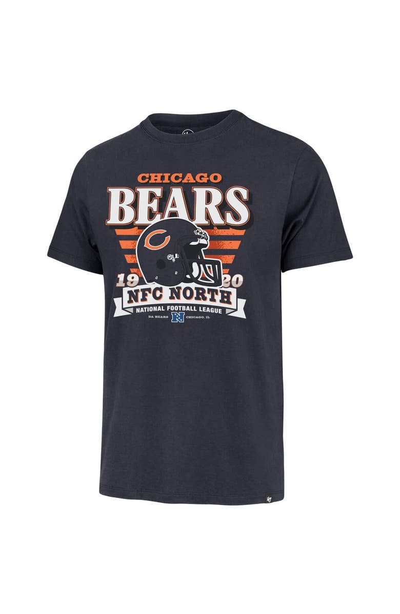 '47 Men's '47 Navy Chicago Bears Stripe Splash Franklin Throwback T-Shirt, Alternate, color, Navy