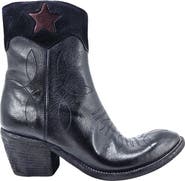 Madison Maison Cowboy Round Toe Star Ankle Boot