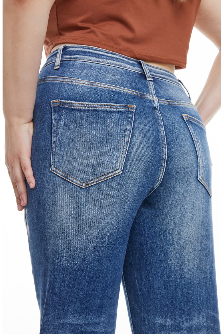 Painted High Waist Cuff Mom Jeans, Alternate, color, MASCARA