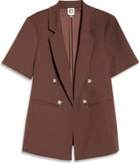 Anne Klein Short Sleeve Double Breasted Blazer