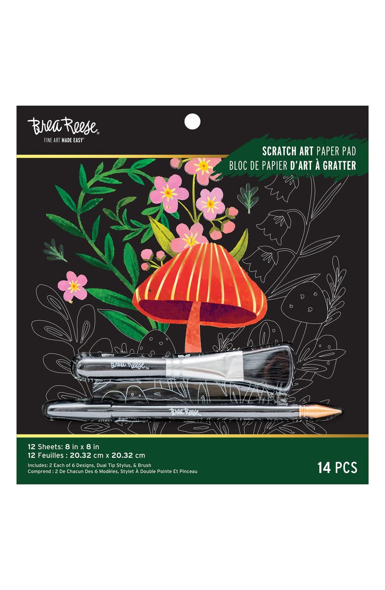 Brea Reese Scratch Art Paper Pad, Woodland, Main, color, Multicolored