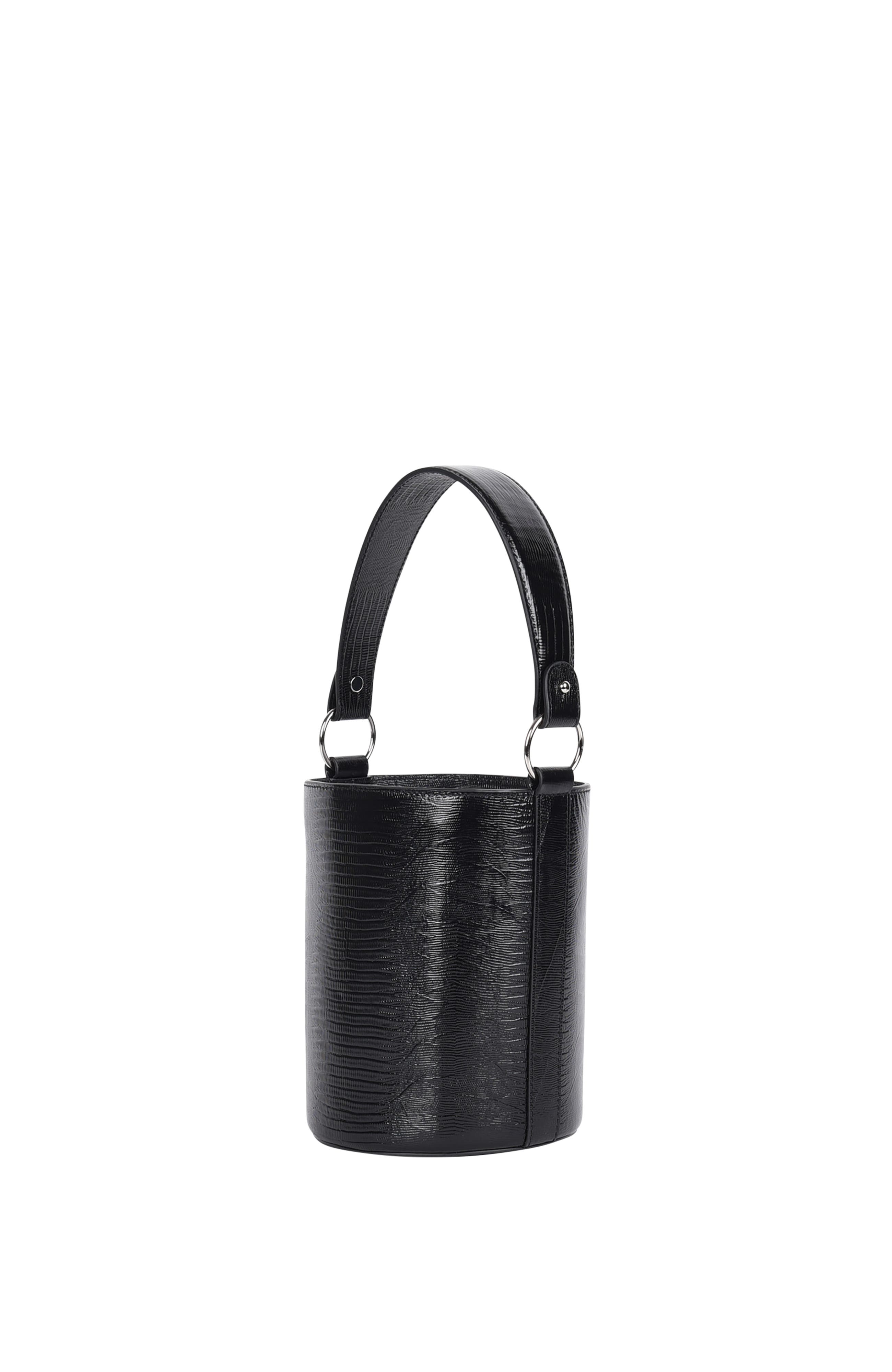 HYER GOODS Upcycled Leather Convertible Mini Bucket Bag, Alternate, color, 