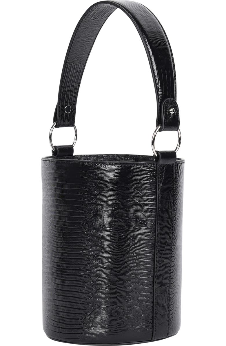 HYER GOODS Upcycled Leather Convertible Mini Bucket Bag, Alternate, color,