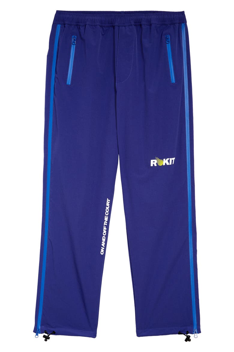 Sniper Logo Side Zip Track Pants, Main, color, ROYAL BLUE