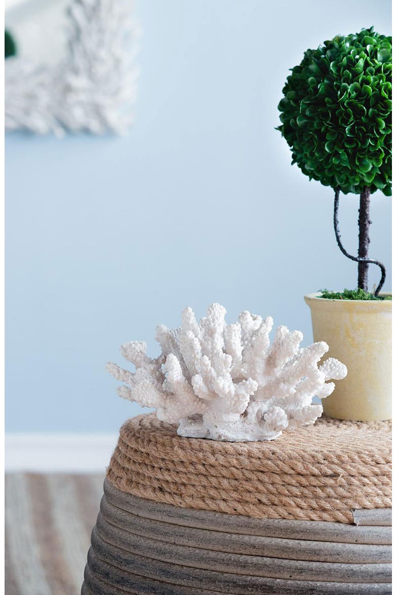Inna Faux Rising Coral Accent Decor, Alternate, color, WHITE