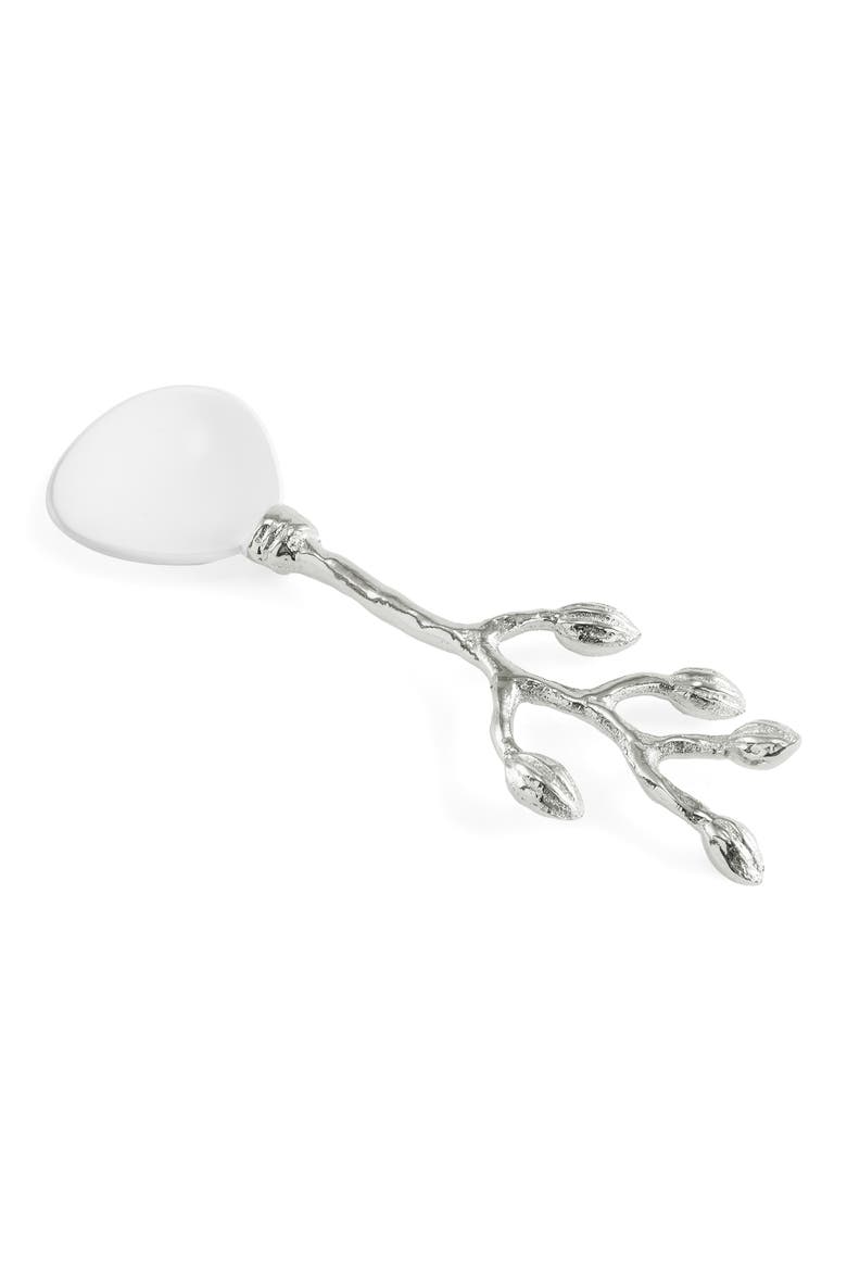 Silver Orchid Caviar Dish, Alternate, color, STEEL