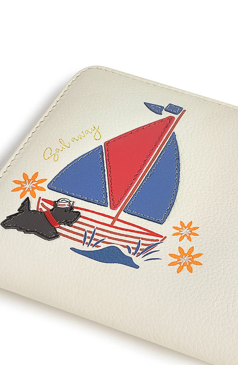 Radley Large Sail Away Zip Around Wallet, Alternate, color, Chalk