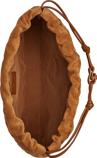 【関税&送料込】Bottega Veneta Suede Dustbag With Intrecciat Bottega Veneta Medium Dustbag Intrecciato Suede Bag | Nordstrom