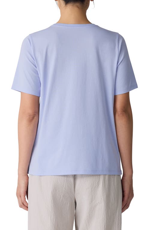 Eileen Fisher Crewneck Organic Cotton T-shirt In Blue