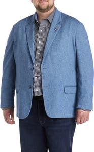 Synrgy by DXL Big & Tall Chevron Knit Jacket-Relaxer Sport Coat