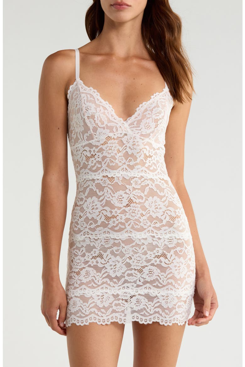 Floral Lace Slip, Main, color, WHITE