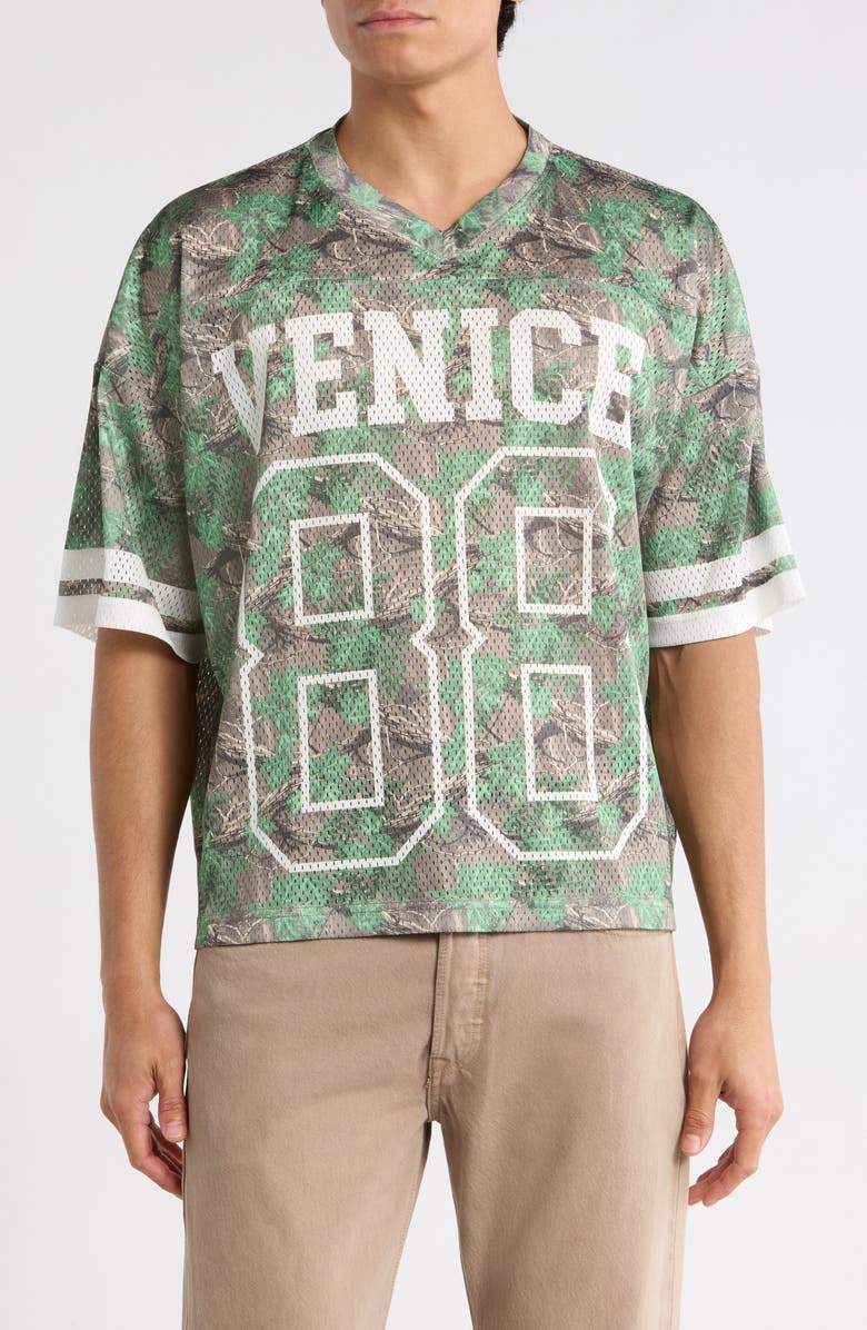 PacSun Venice Floral Mesh Jersey, Main, color, Woodland Camo