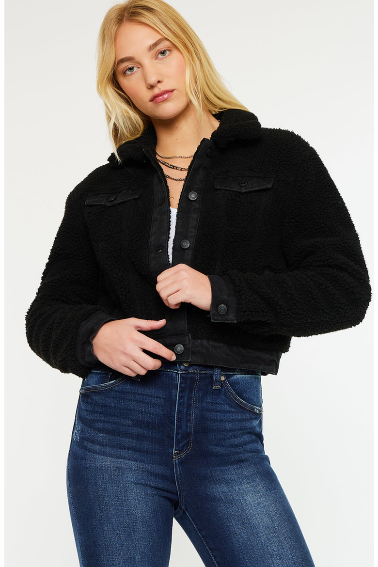 Monet Cropped Jacket, Alternate, color, Black