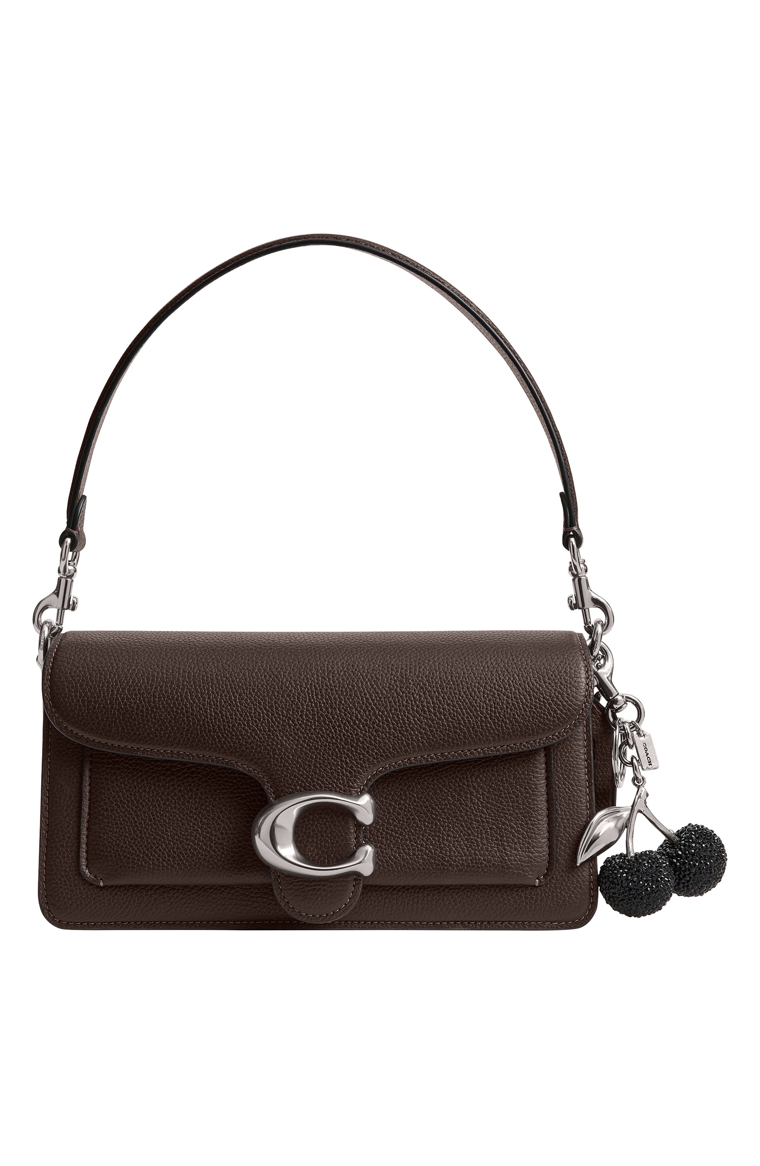 COACH Crystal Cherry Bag Charm, Alternate, color, Black