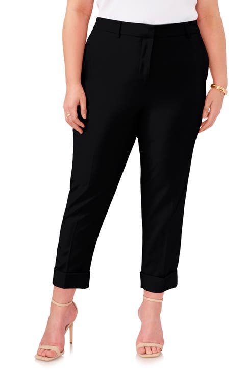 Cuffed Hem Crop Pants (Plus)