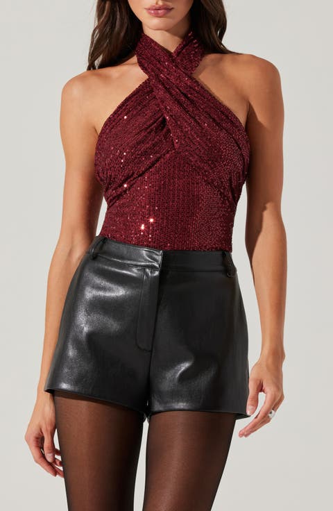 Sequin Halter Top