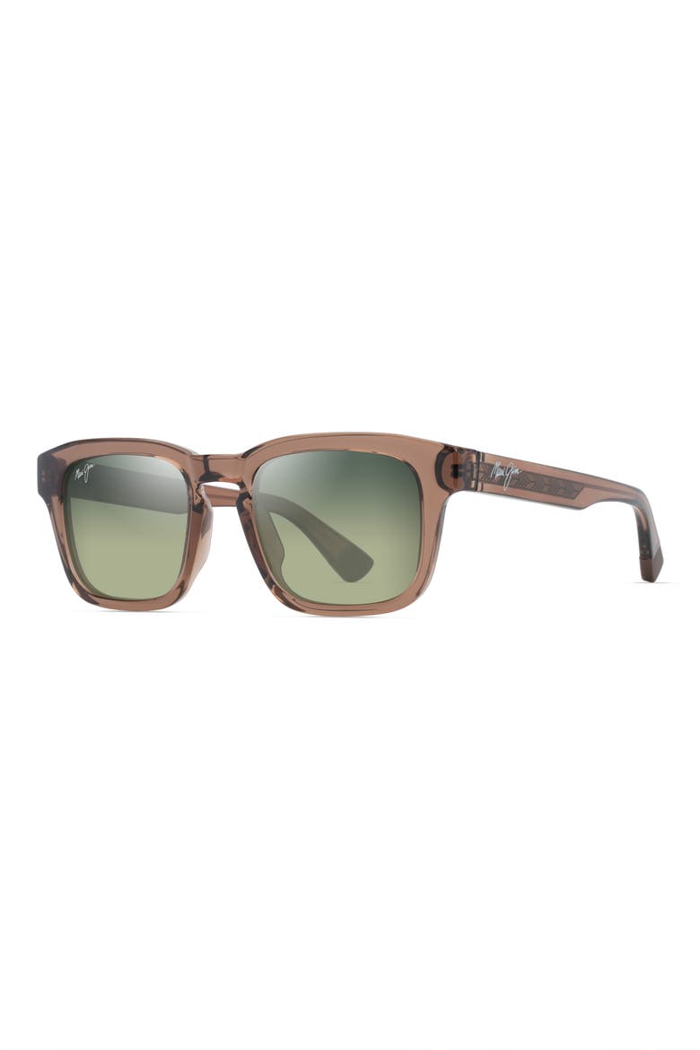 Maluhia 52mm Gradient PolarizedPlus2® Square Sunglasses, Alternate, color, SHINY TRANS LIGHT BROWN