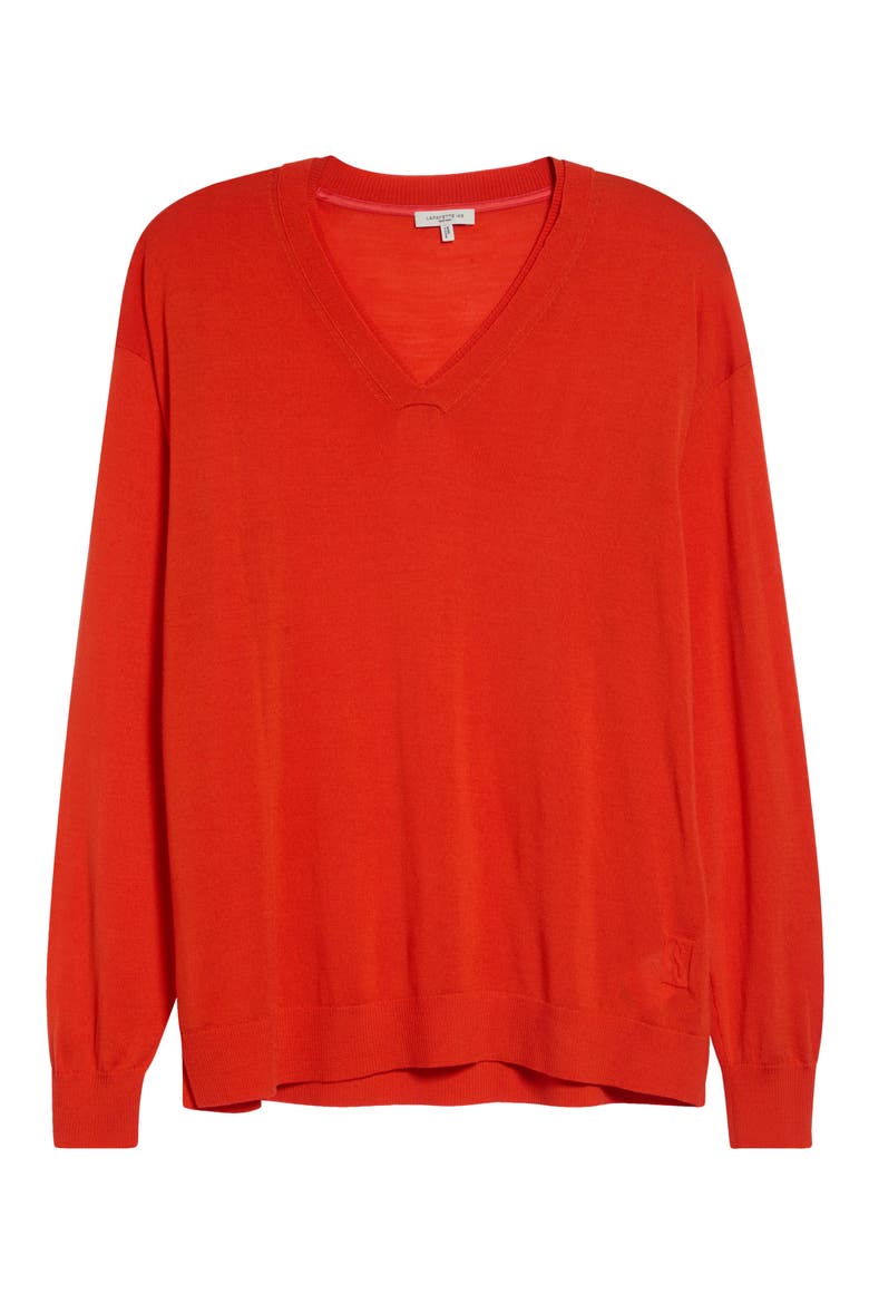 Superfine Merino Wool Sweater, Main, color, ORANGE POPPY
