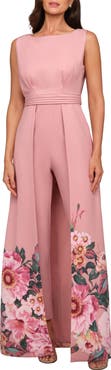Kay Unger Marilotte Floral Print Maxi Jumpsuit