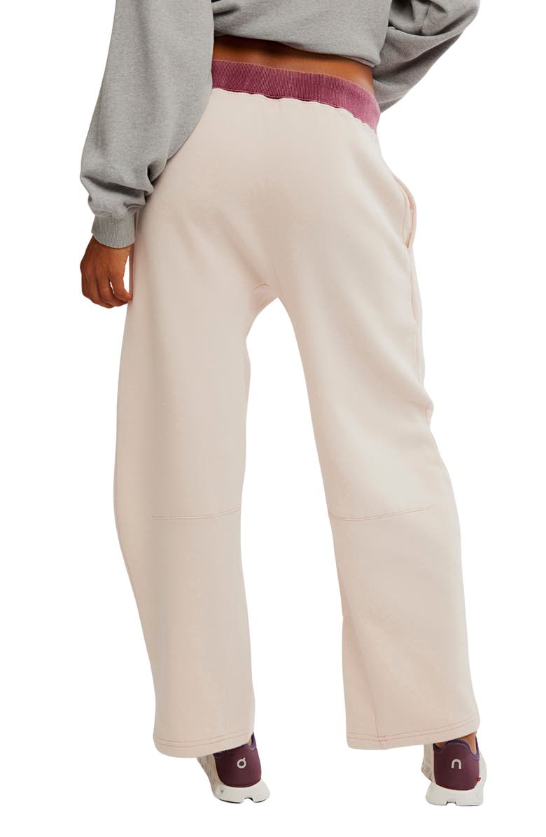 Free People You Wish Tie Waist Sweatpants, Alternate, color, Ballet Slipper Combo