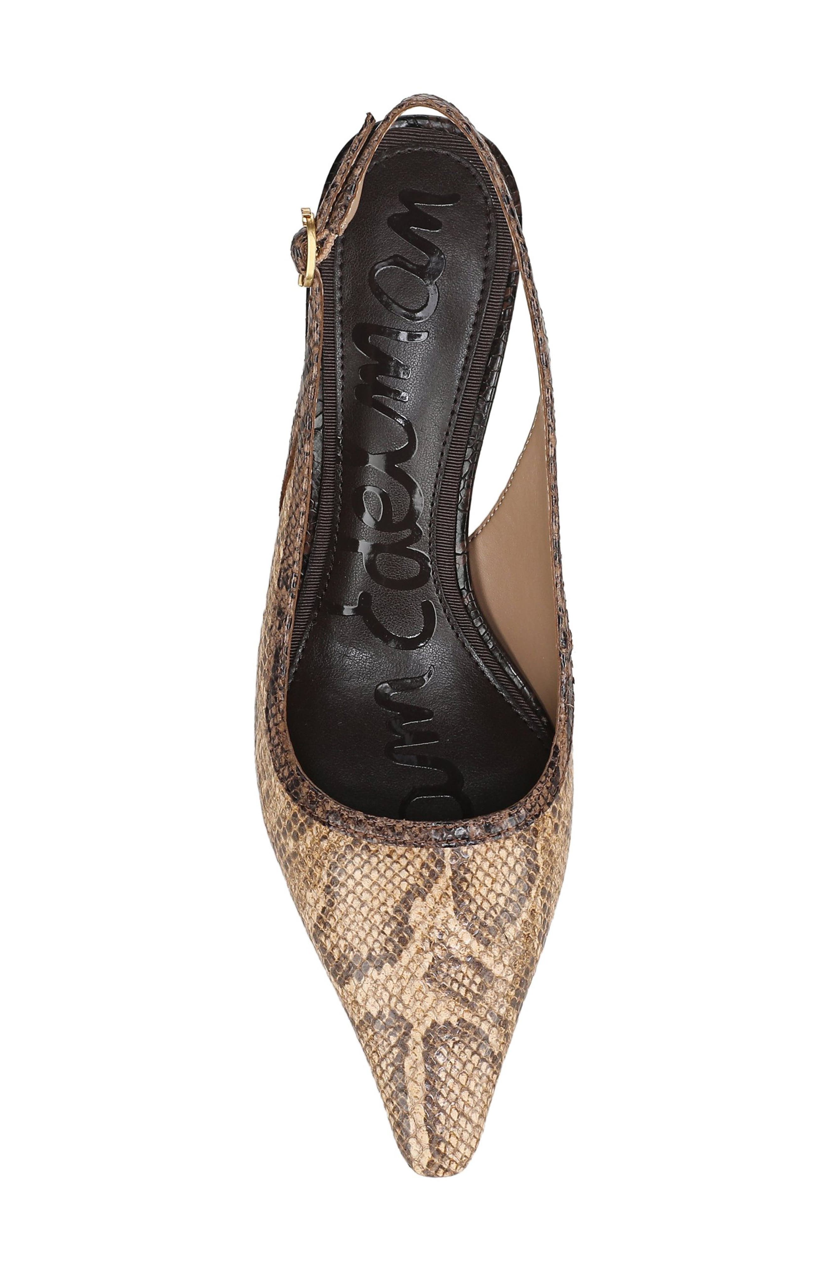 Bianka Slingback Mesh Pointed Toe Pump, Alternate, color, BROWN MULTI